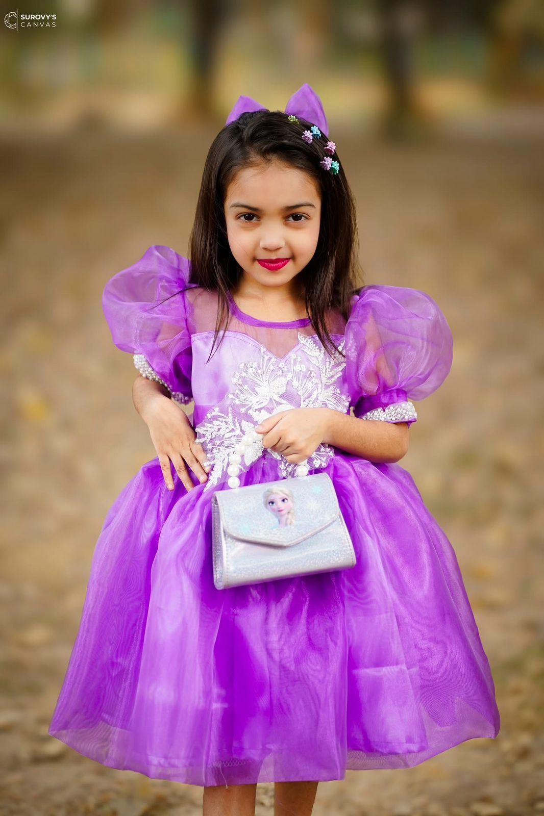Organza purple barbie frok